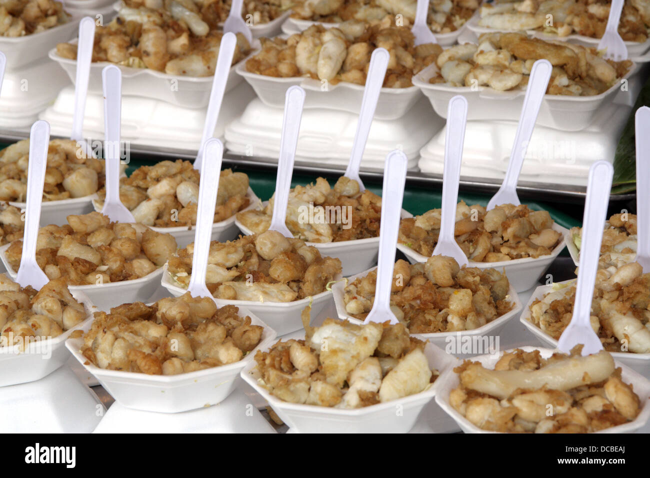 Fried squid eggs on sale Stock Photo
