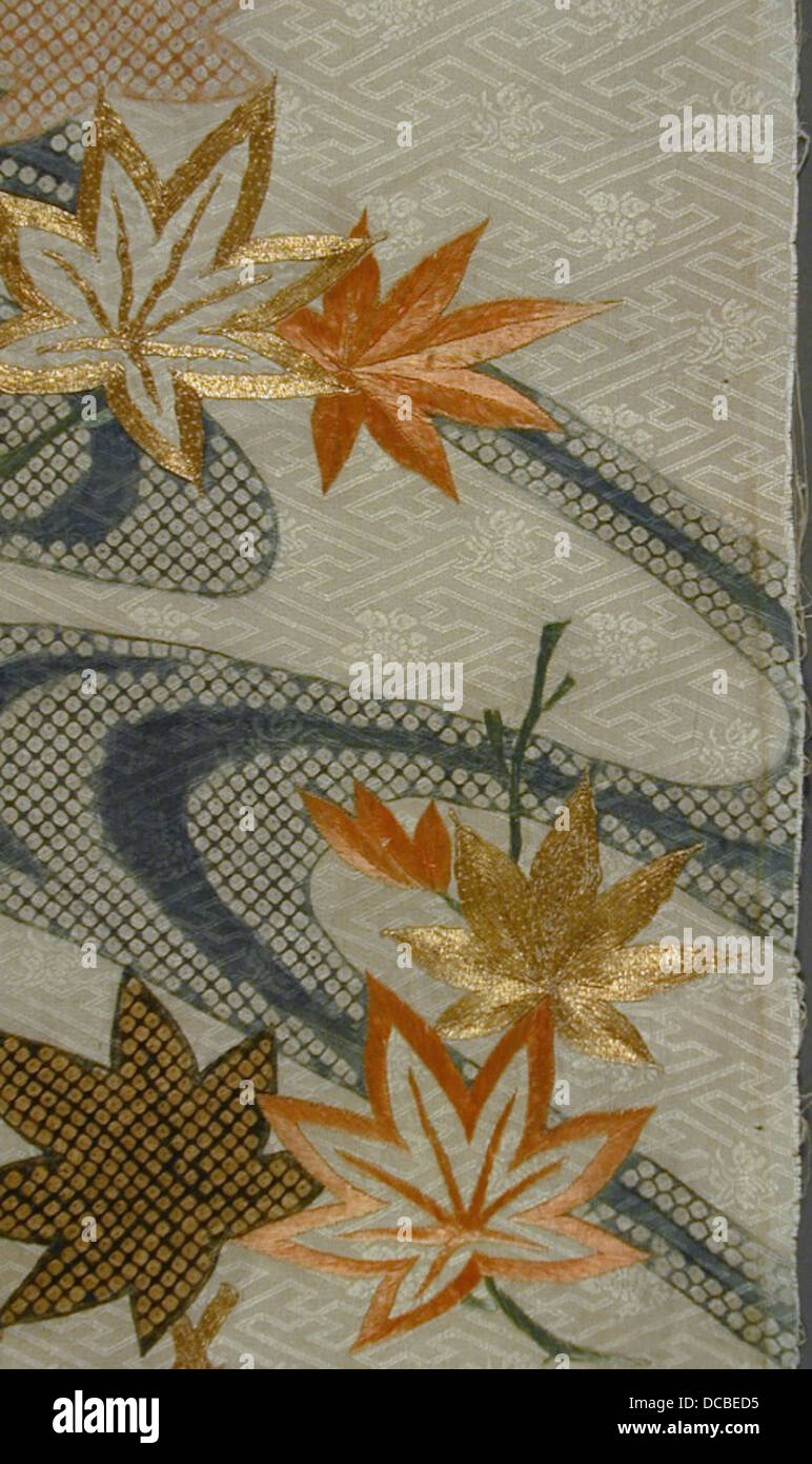 This fragment of a kosode, a type of traditional Japanese kimono ...