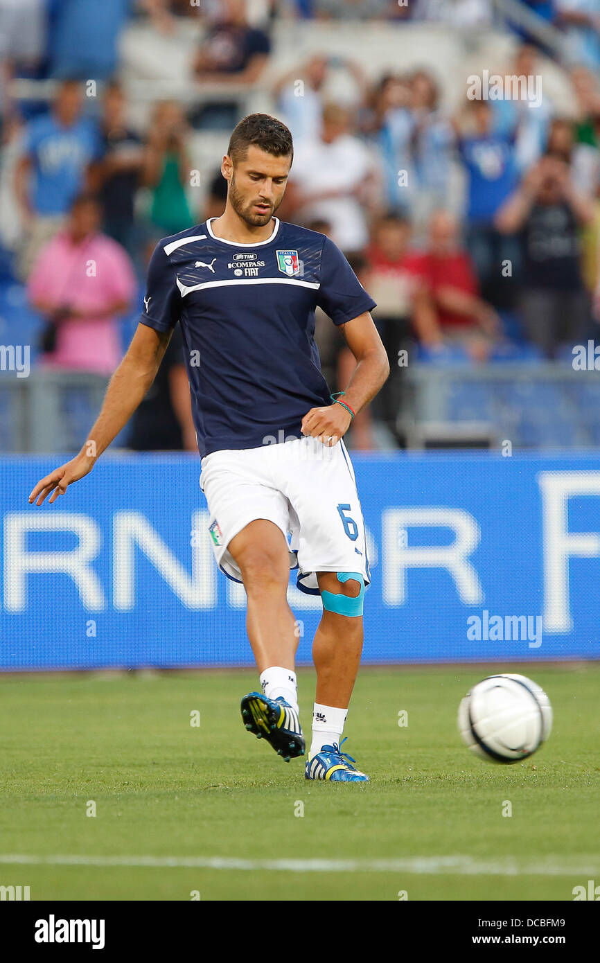 Rome, Italy. 14th Aug, 2013. ANTONIO CANDREVA during practise before the International friendly between Italy and Argentina from the Stadio Olimpico Credit:  Action Plus Sports/Alamy Live News Stock Photo