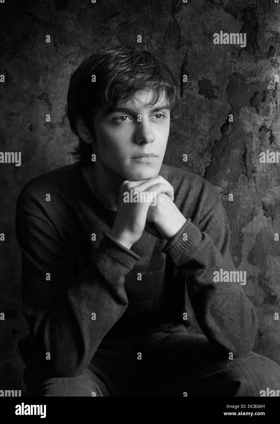 Four young man Black and White Stock Photos & Images - Alamy