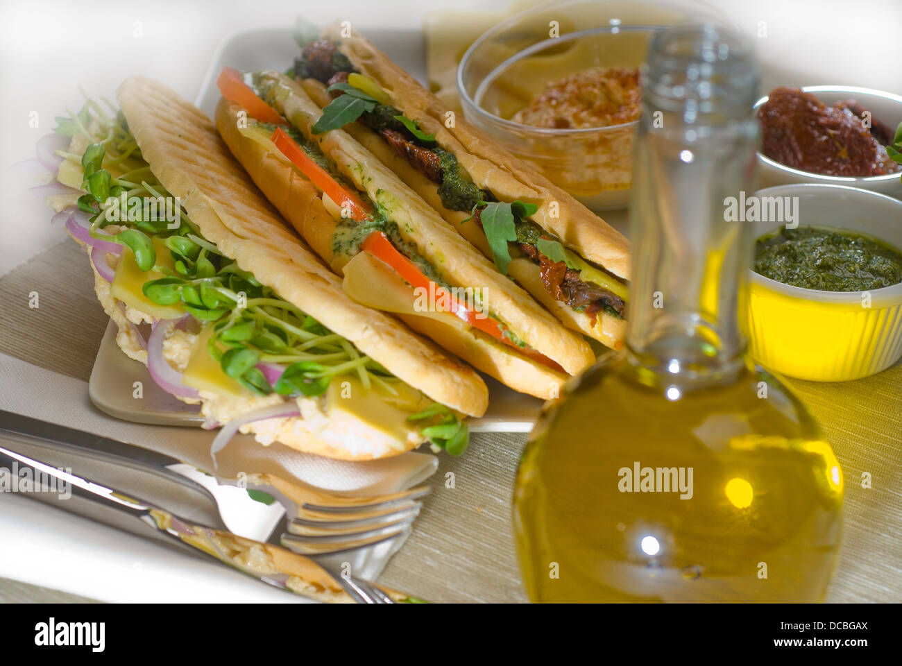 assorted panini sandwich Stock Photo - Alamy