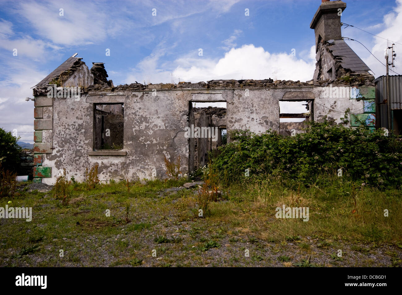 Derelict Abandoned house ruin in County Donegal Ireland Stock Photo Alamy