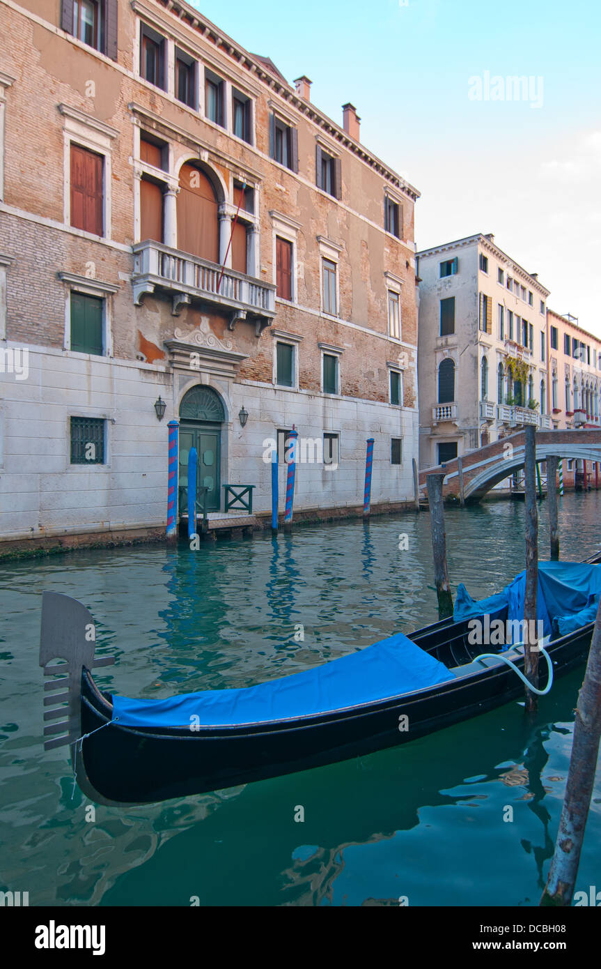 Venice Italy Gondolas on canal , most famous boat Stock Photo - Alamy