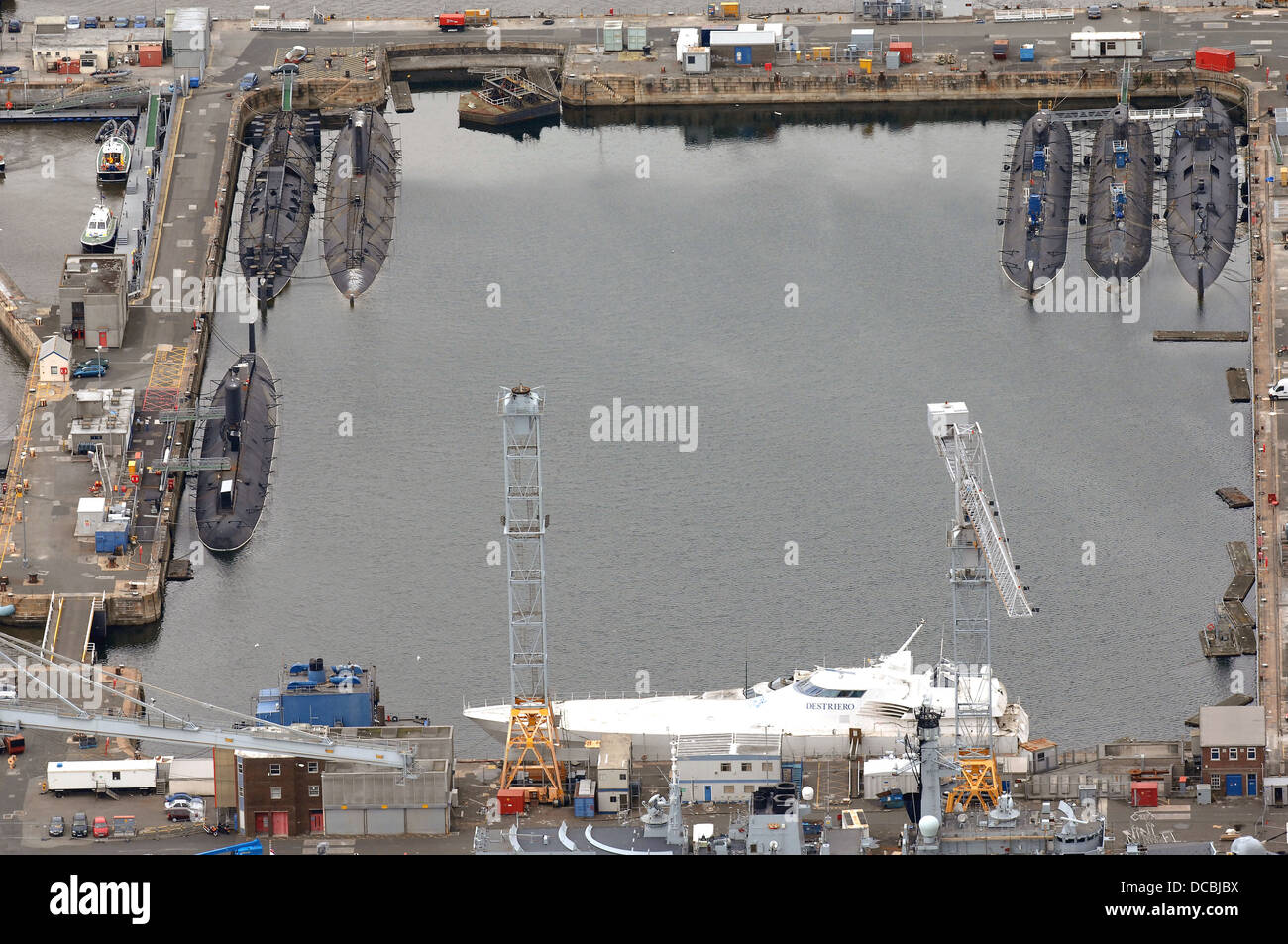 Nuclear submarines at Devonport Naval Base , Plymouth ,Devon,UK Stock