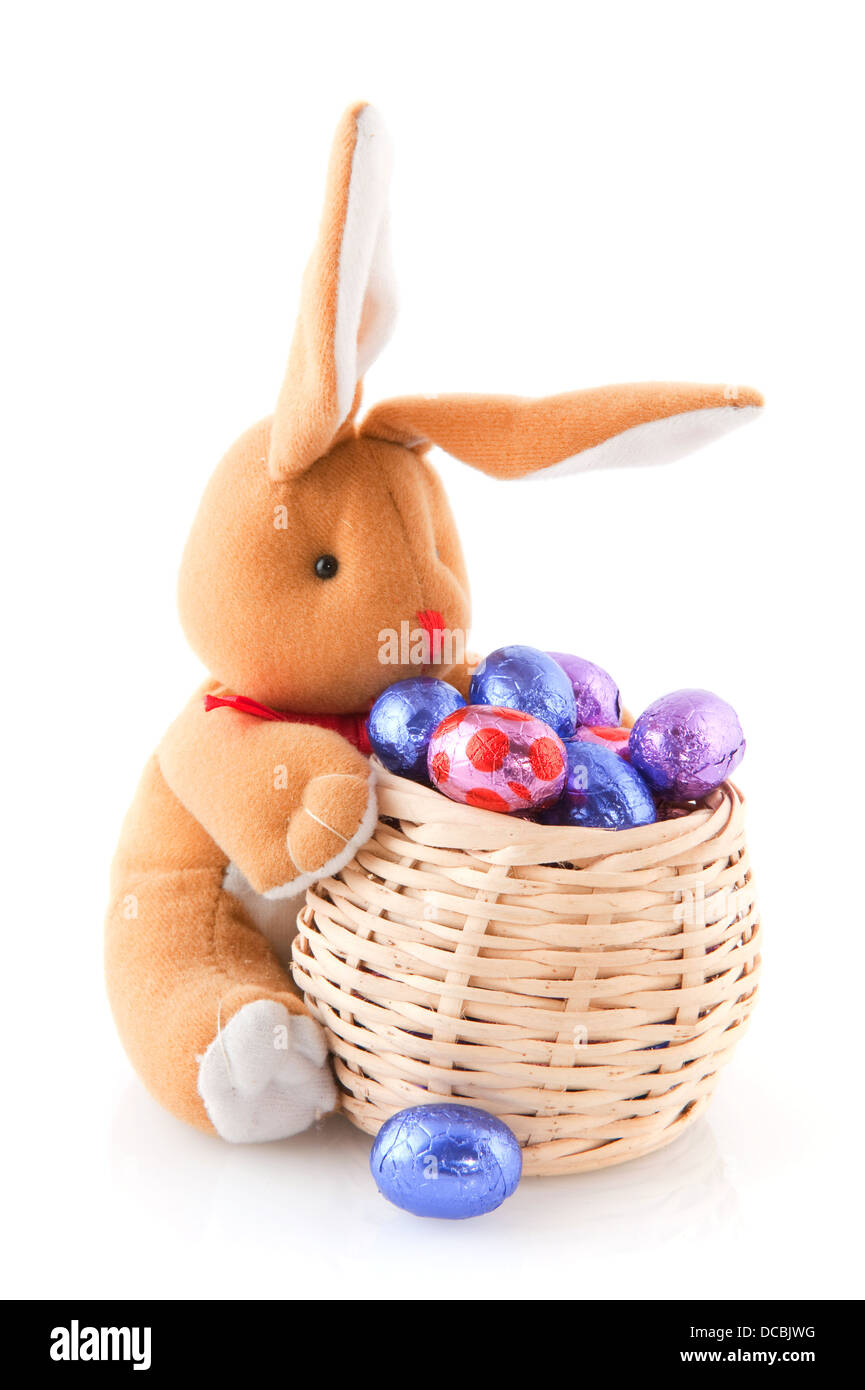 NEW Fisher Price Little People EASTER EGG BASKET Chocolate Bunny Rabbit EGGS 