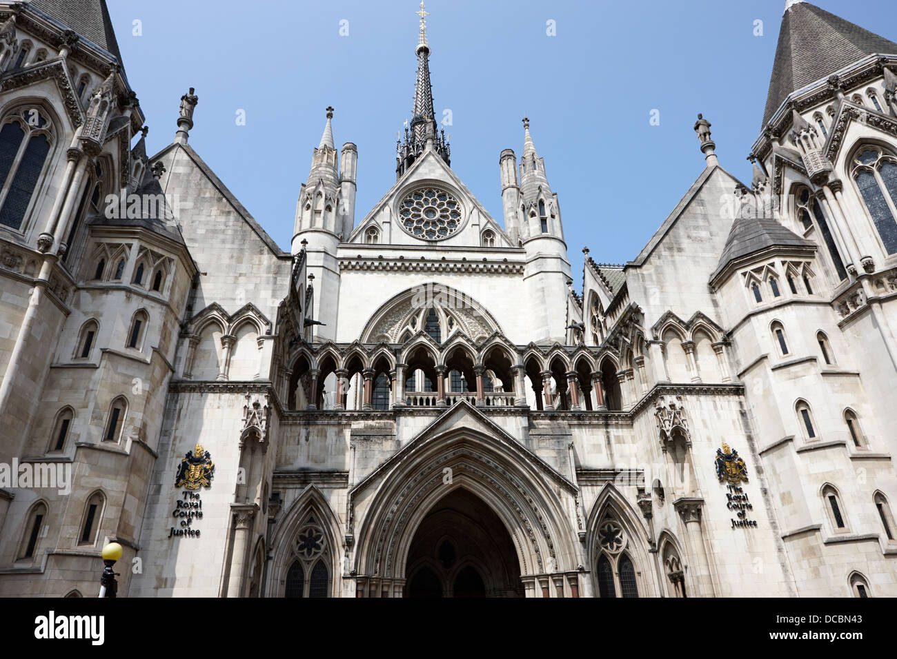 the royal courts of justice law courts central London England UK Stock Photo