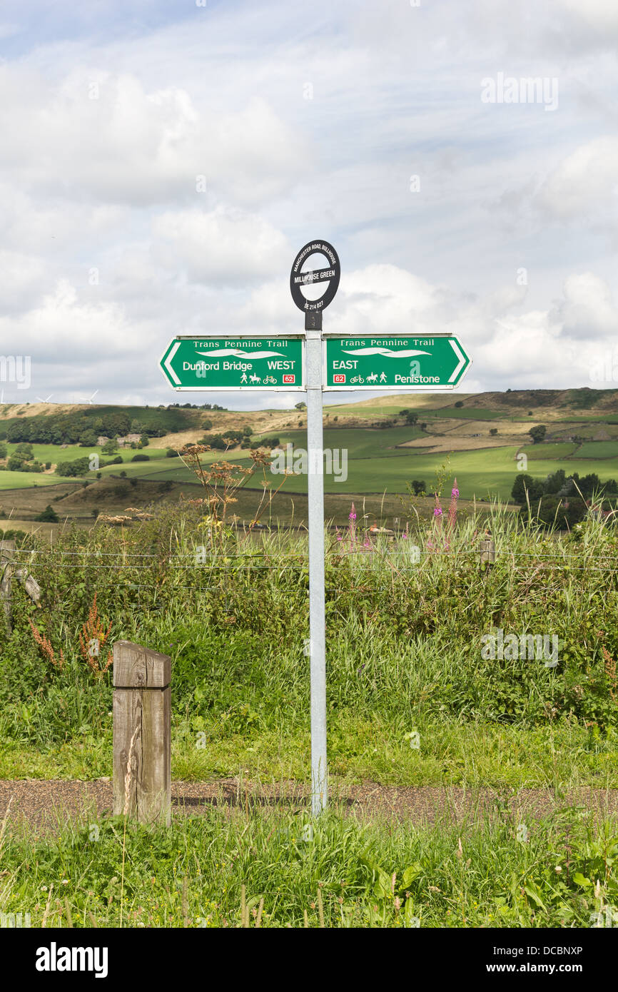 The Trans Pennine trail for cyclists, pedestrians and horse riders between Dunford Bridge and Penistone, South Yorkshire Stock Photo