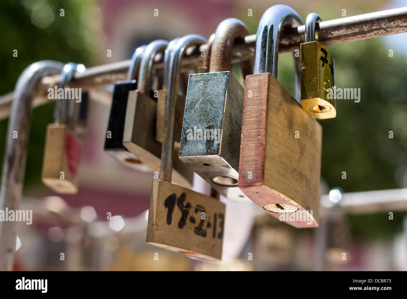The locks of love Stock Photo