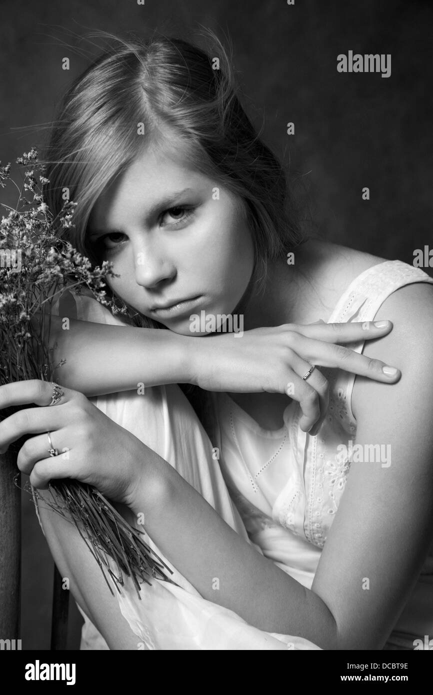 Sad bouquet Black and White Stock Photos & Images - Alamy
