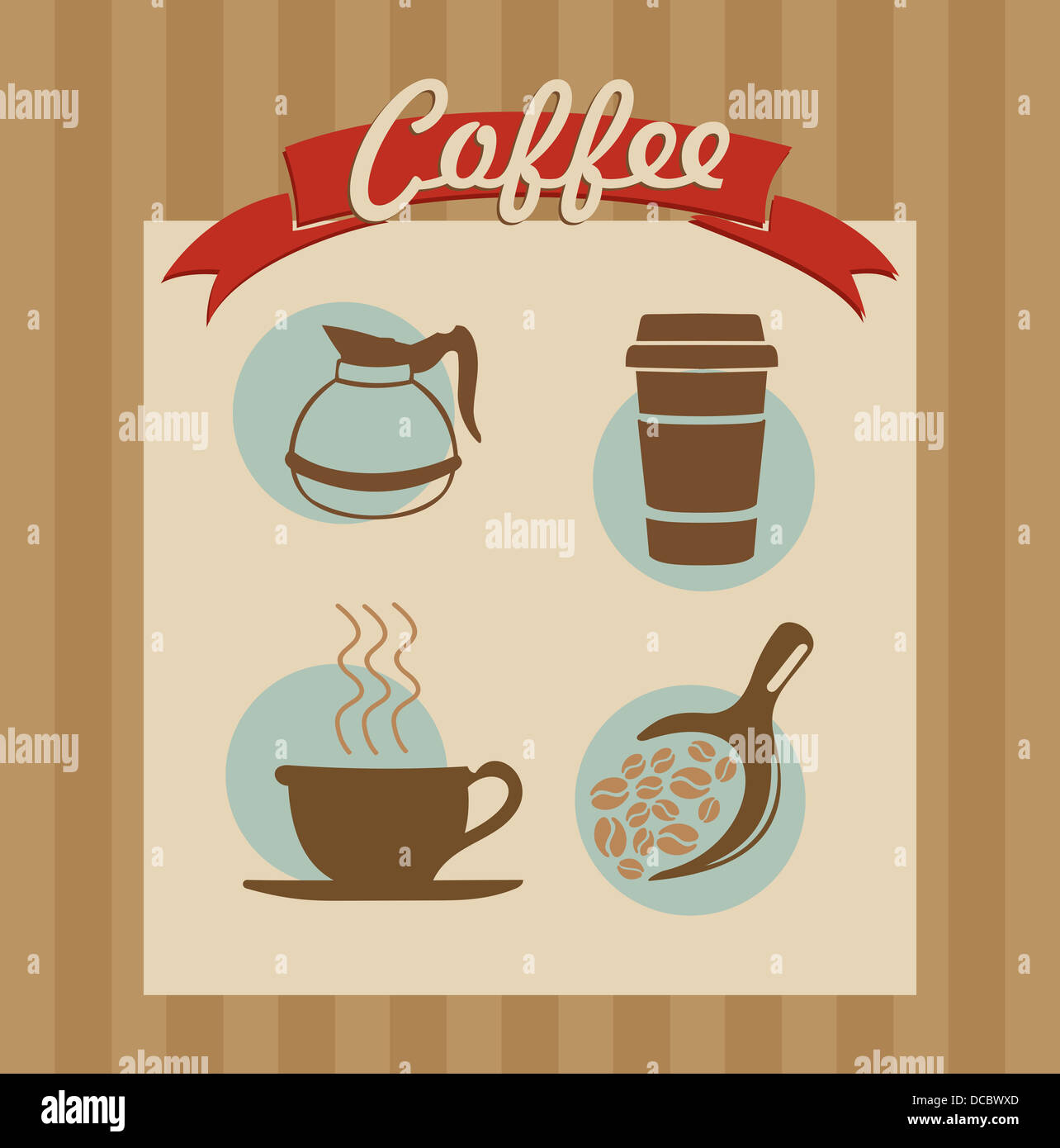 Colorful Coffee Label Elements Icons Illustration Vector File Layered For Easy Manipulation And Custom Coloring Stock Photo Alamy