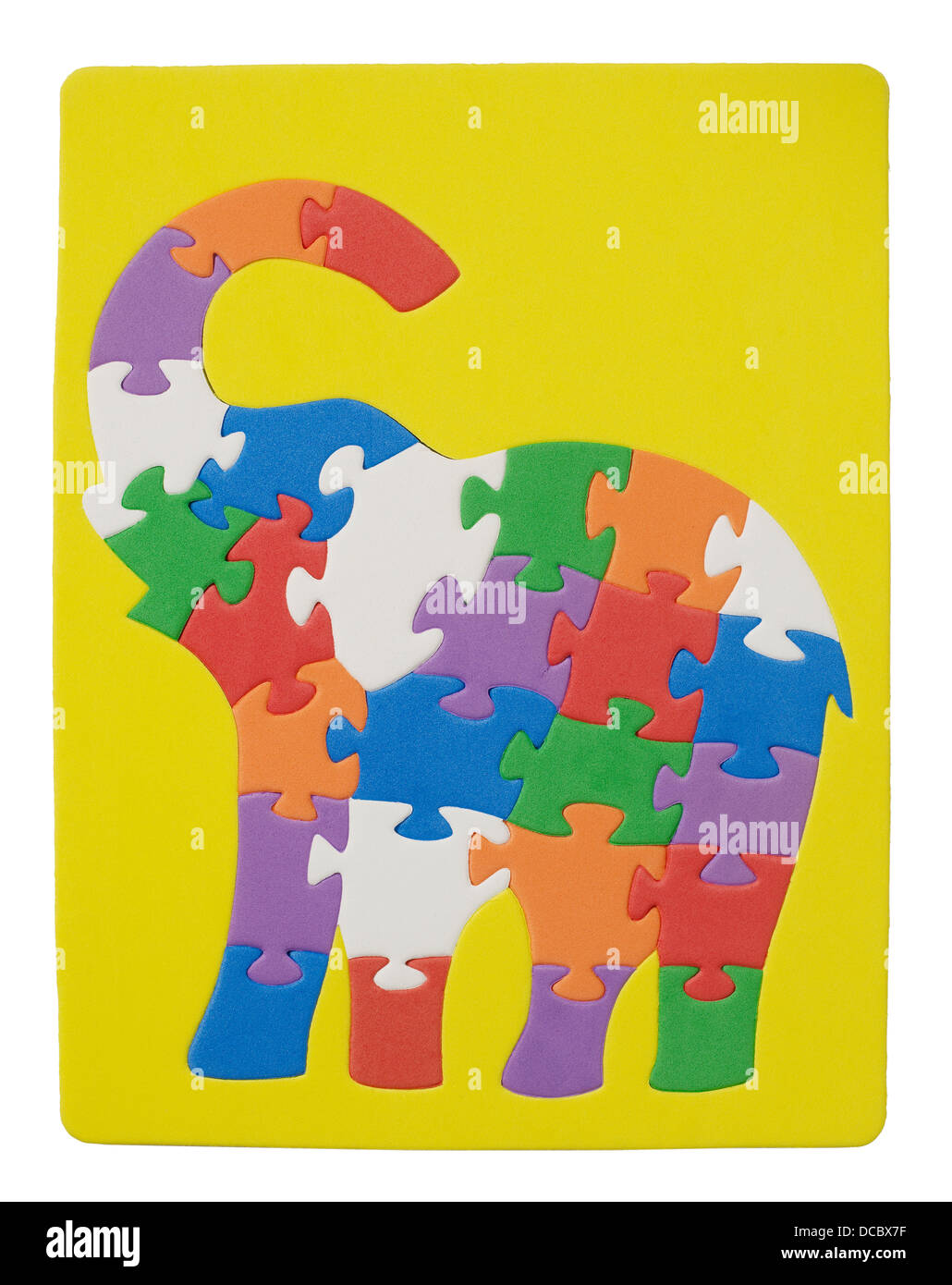 Elephant puzzle pieces Stock Photo
