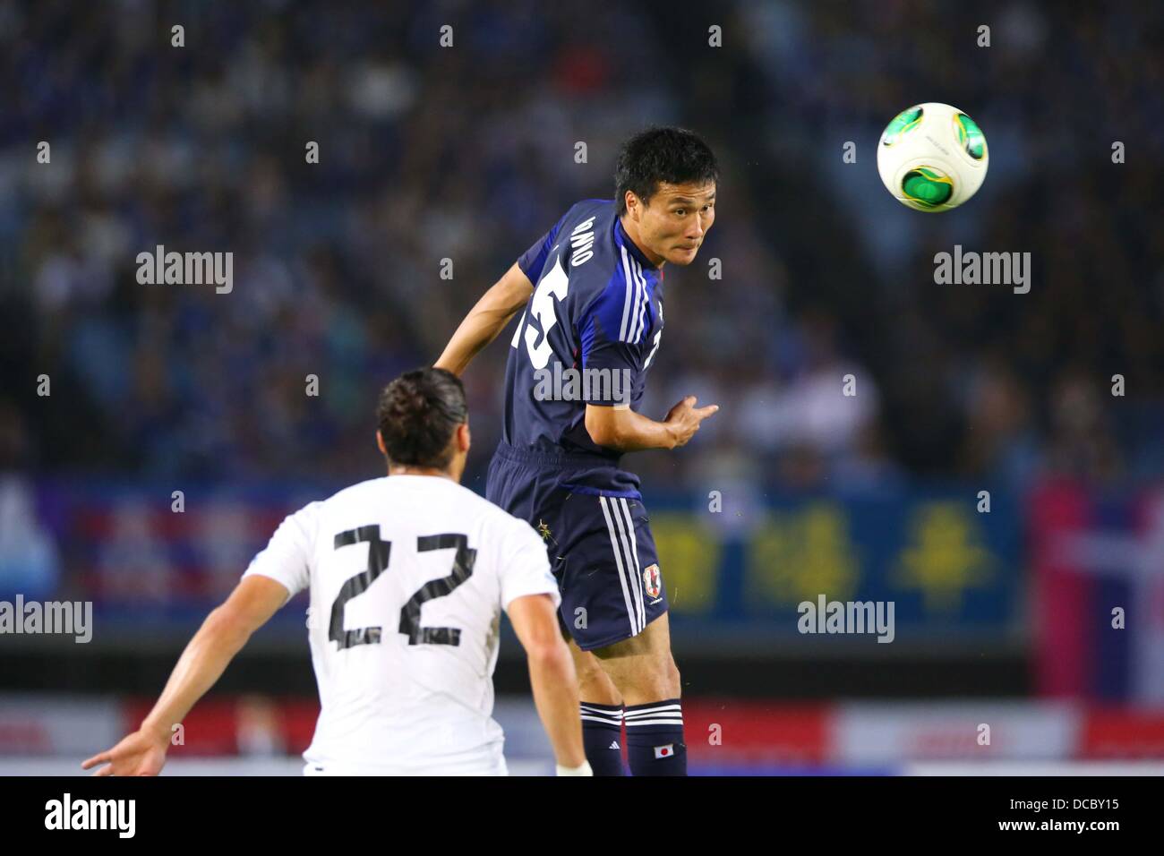 Yasuyuki Konno (JPN), AUGUST 14, 2013 - Football / Soccer : KIRIN Challenge Cup 2013 match between Japan 2-4 Uruguay at Miyagi Stadium, Miyagi, Japan. © AFLO SPORT/Alamy Live News Stock Photo
