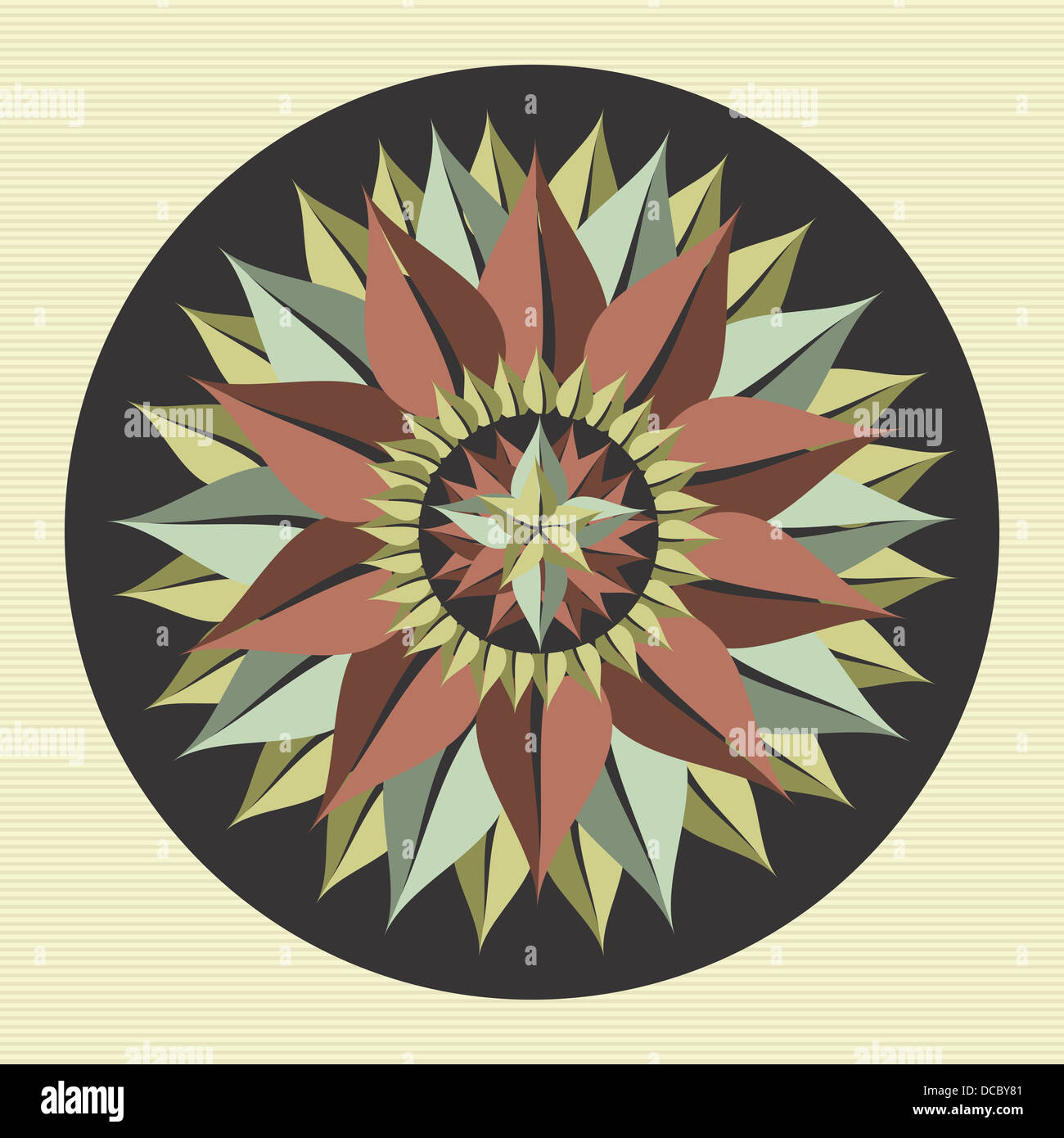 Download Circle leaves yoga mandala illustration. Vector file ...