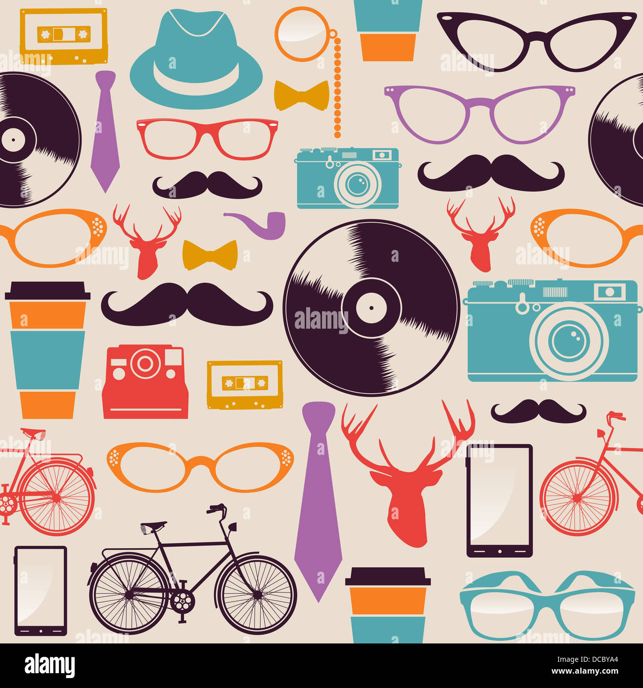 Seamless pattern illustration hi-res stock photography and images - Alamy