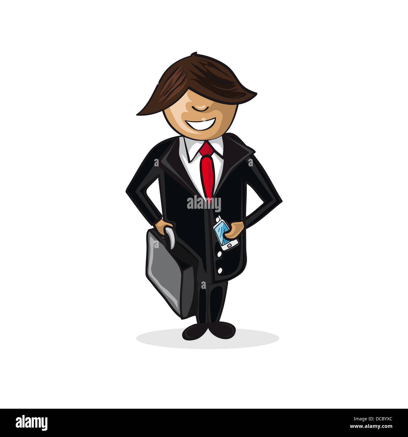 Professional career business cartoon man work success illustration. Vector  file layered for easy personalization Stock Photo - Alamy