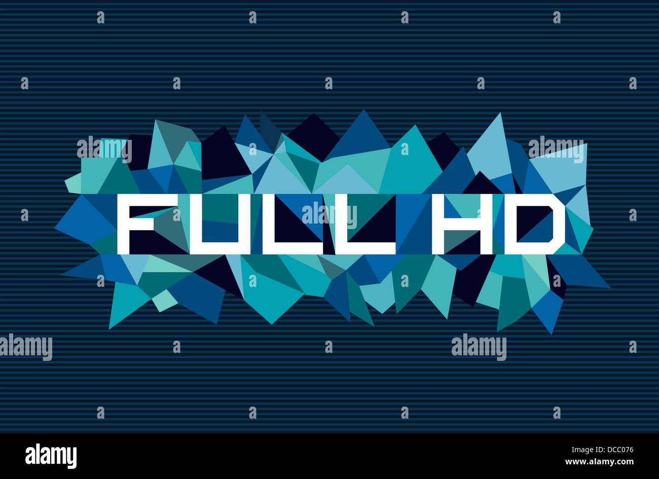Full HD flat text quote over modern low poly triangle composition