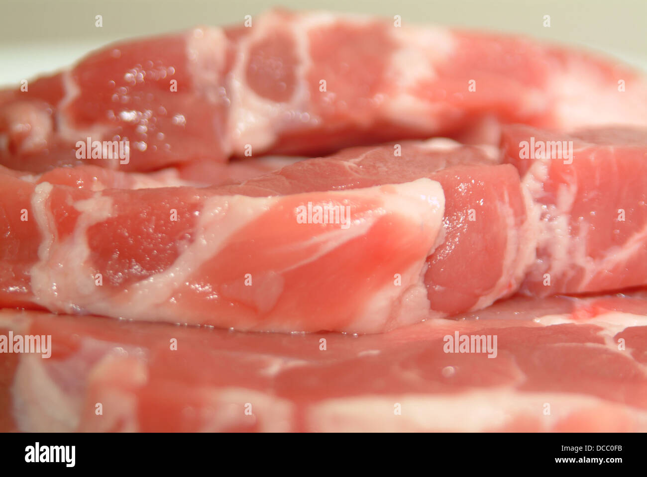 Boneless Pork Rib Steak Stock Photo Alamy
