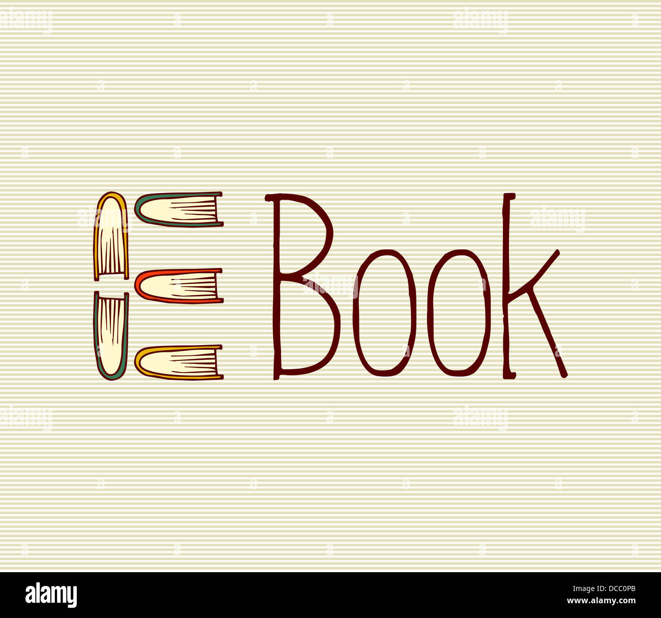 Retro electronic book text illustration. Vector file layered for easy