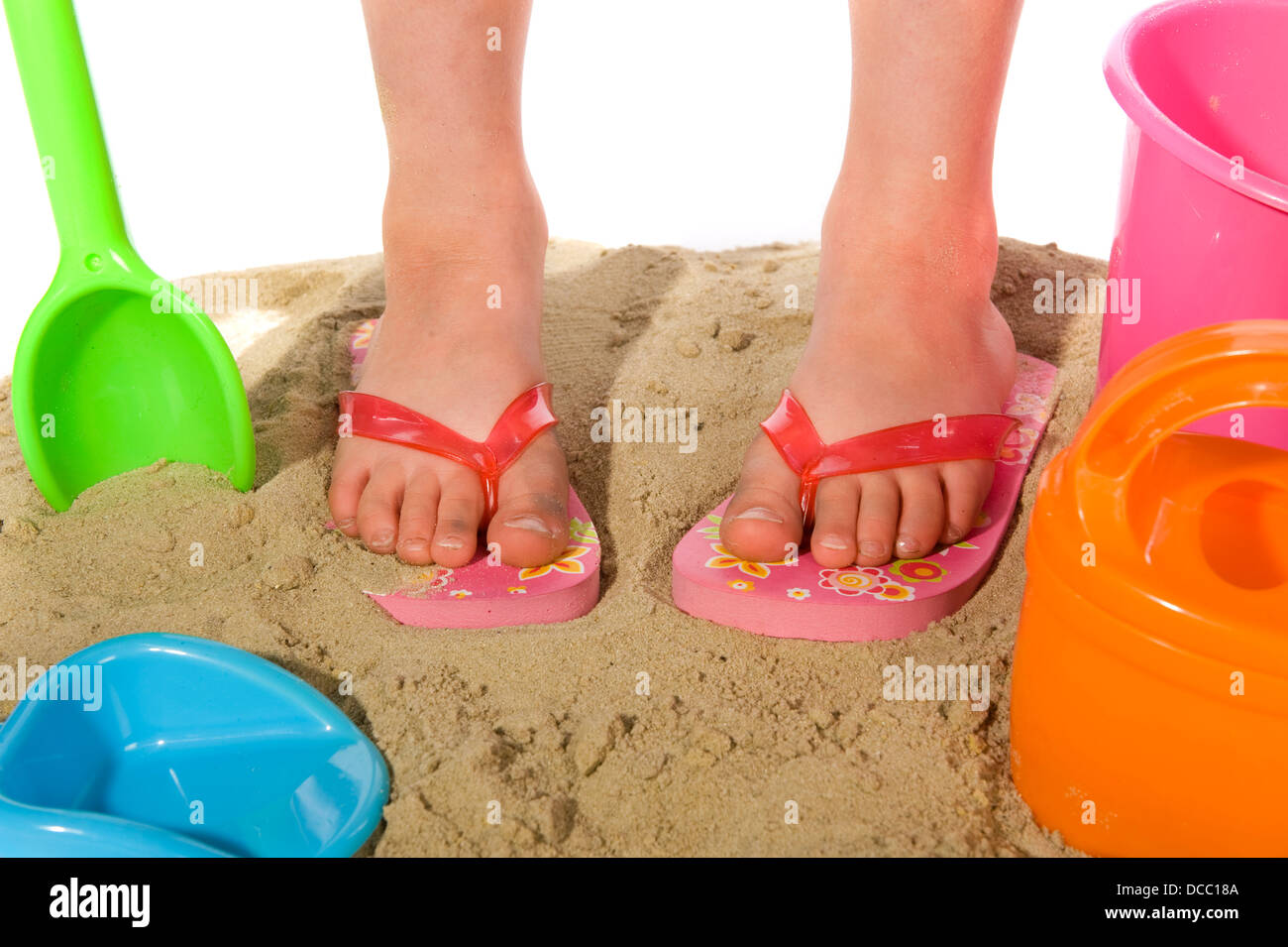 Flip flops feet child hi-res stock photography and images - Alamy