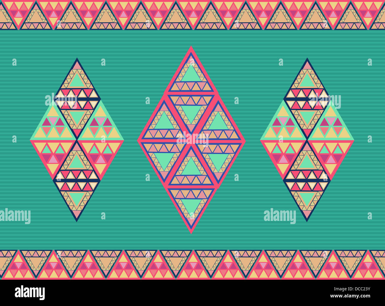 Trendy colorful abstract triangles seamless pattern background. Vector file layered for easy editing. Stock Photo