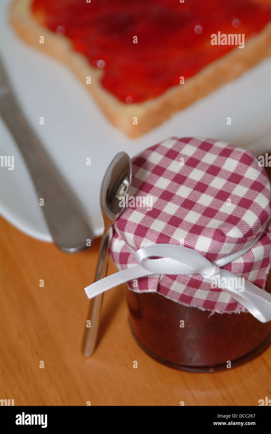 Homemade Strawberry Jam Stock Photo Alamy