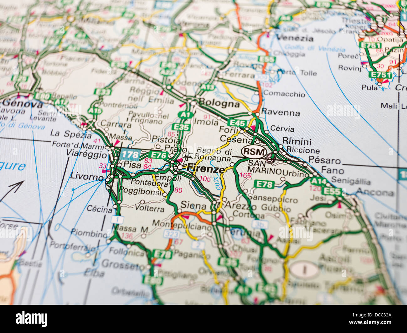 Map of Firenze Stock Photo