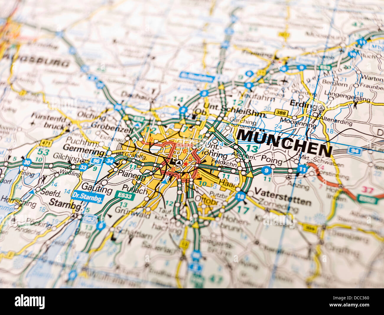 Map of Munic Stock Photo