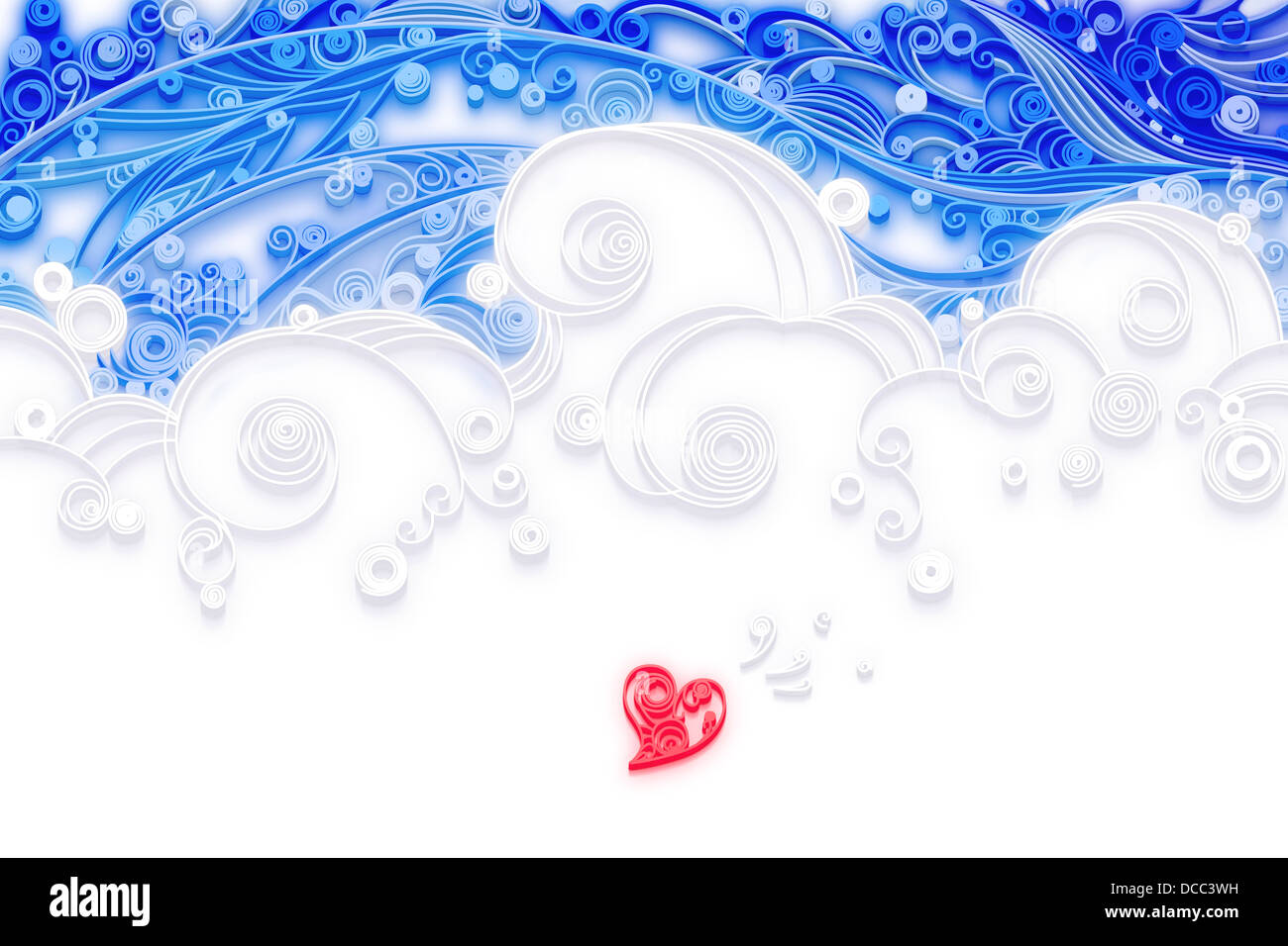 Red heart shape against the background of sky and cloud Stock Photo - Alamy