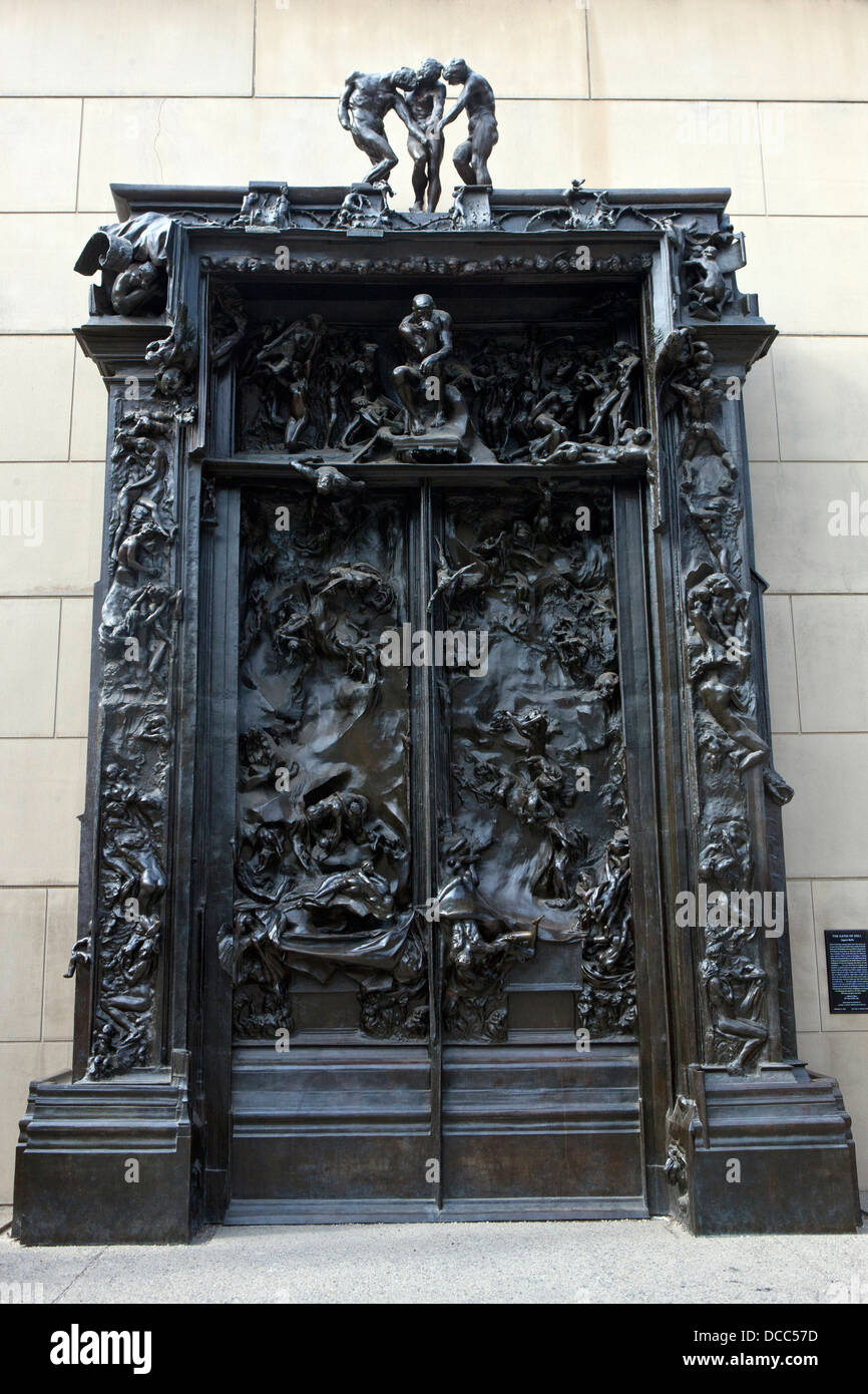 Gates of Hell, 1880-1900, Auguste Rodin sculpture, Stanford, California, United States of America Stock Photo