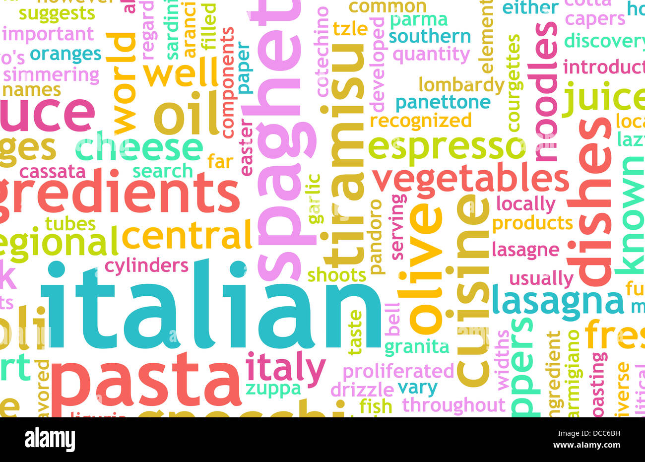 Italian Cuisine Food Menu in a Restaurant Stock Photo Alamy