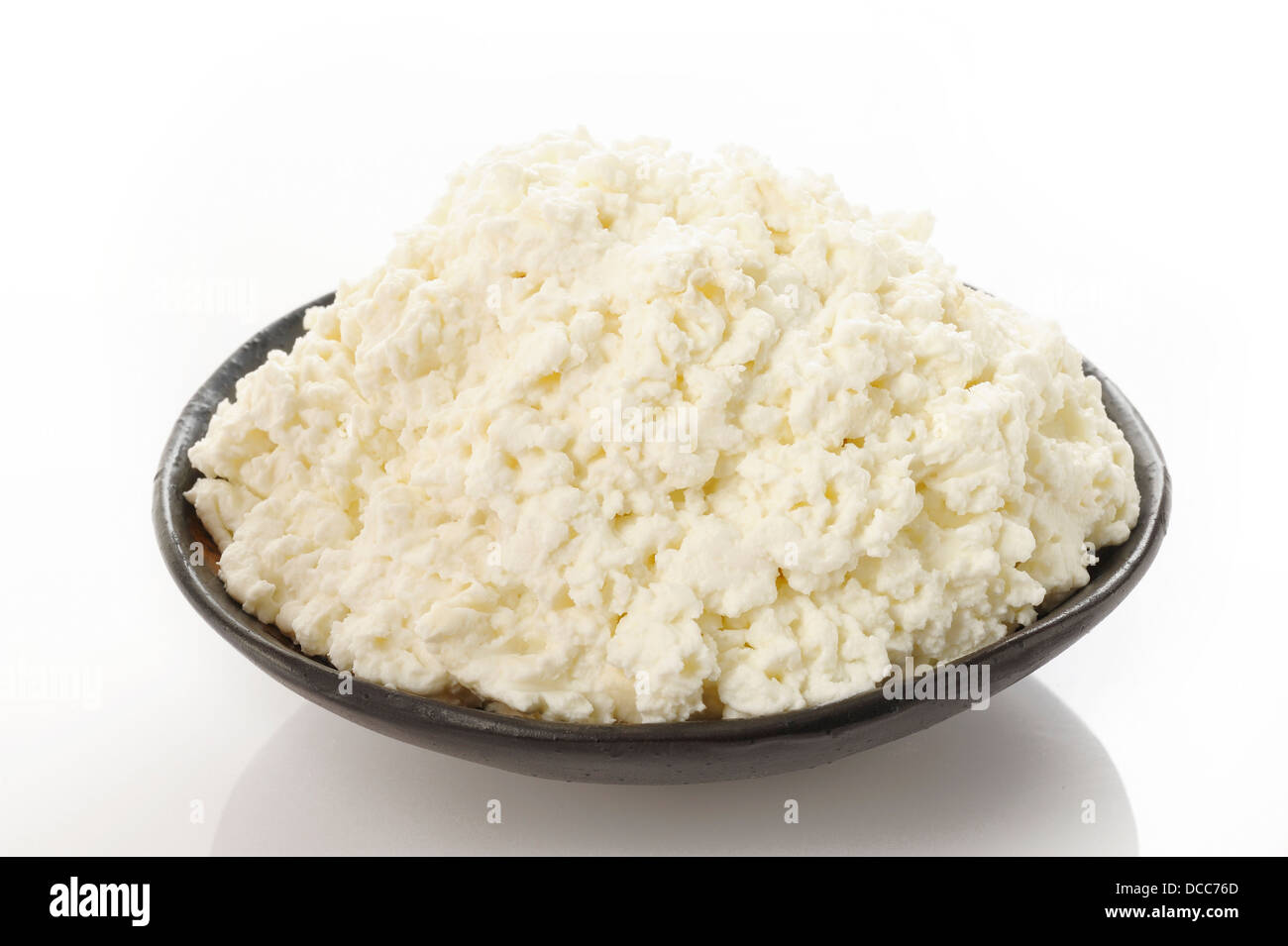 soft cheese in bowl Stock Photo