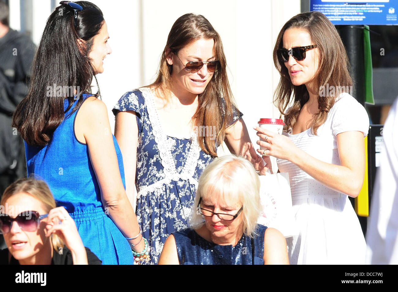 Pippa Middleton meets some friends at a coffee shop on her way to work  London, England - 29.09.11 Credit Mandatory: WENN.com Stock Photo - Alamy