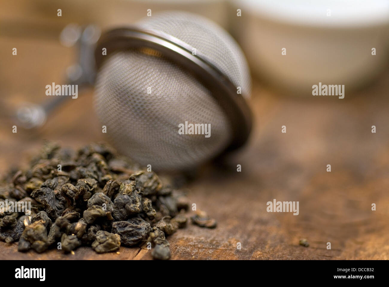 green chinese tea set Stock Photo Alamy