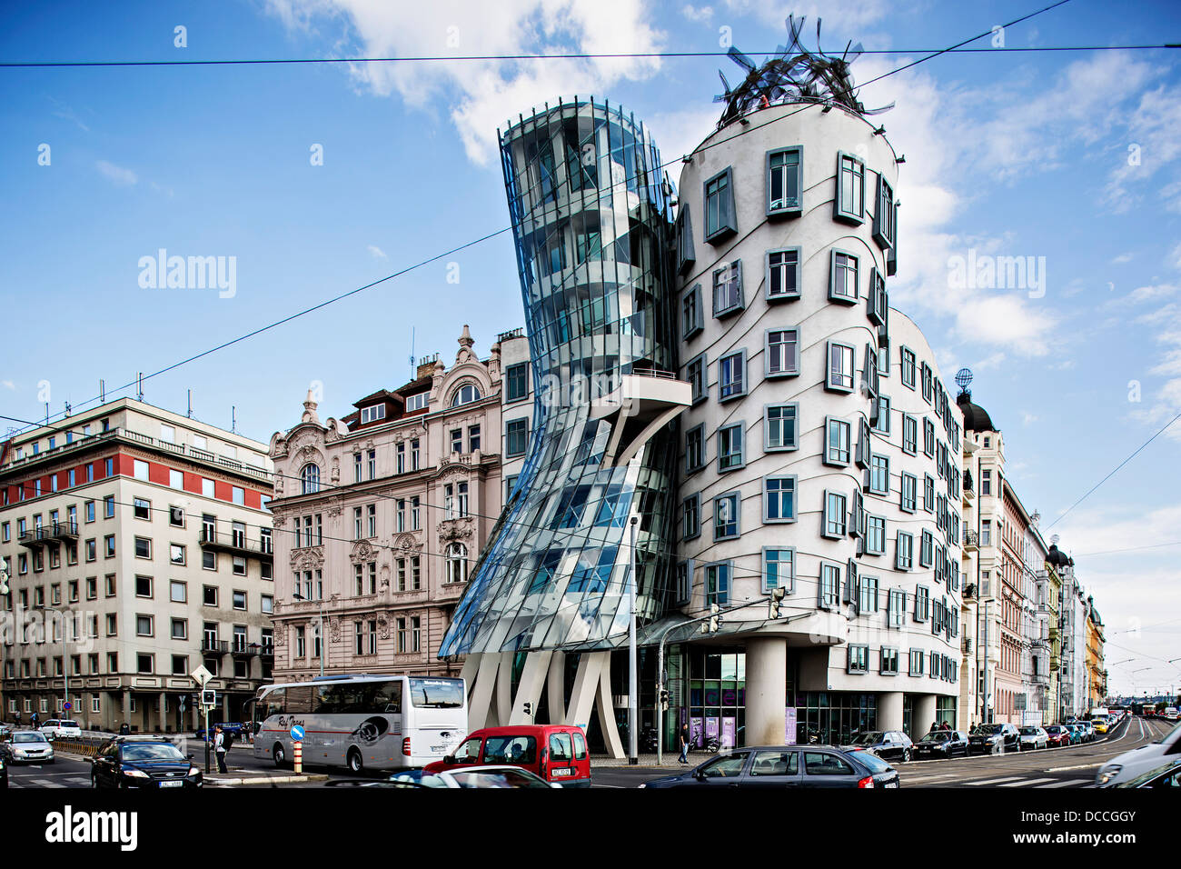 Prague, Dancing House (Ginger And Fred), Architects Vlado Milunic ...