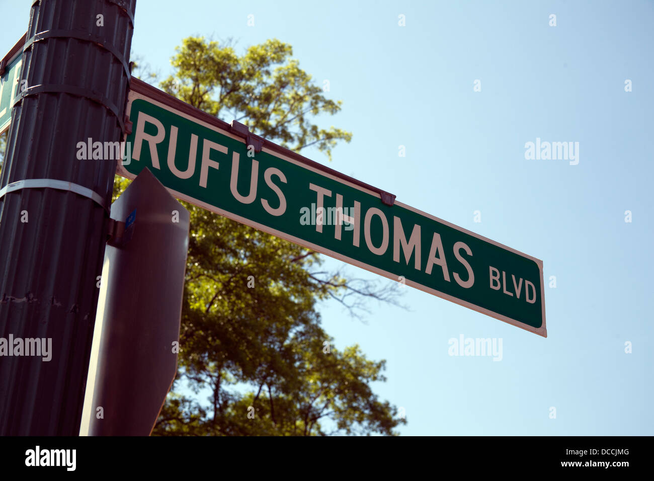 Rufus Thomas boulevard off Beale Street in Memphis Tennessee USA Stock Photo