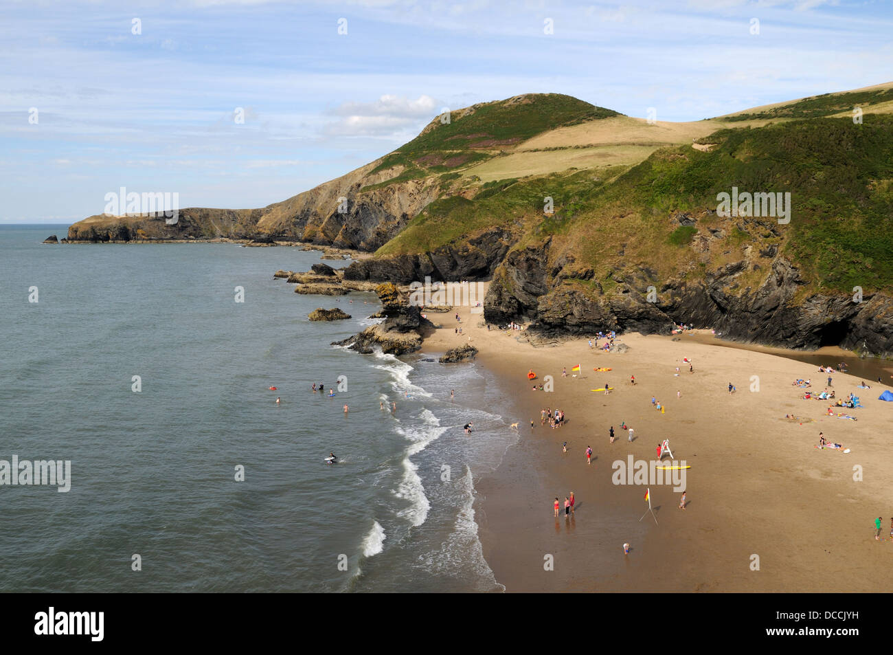 Llangrannog Beach Cardigan Bay Coast Ceredigion Wales Cymru UK GB Stock ...