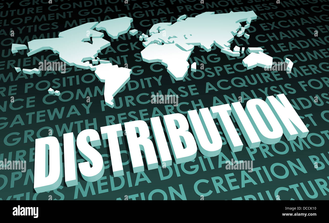 Distribution Industry Global Standard on 3D Map Stock Photo Alamy