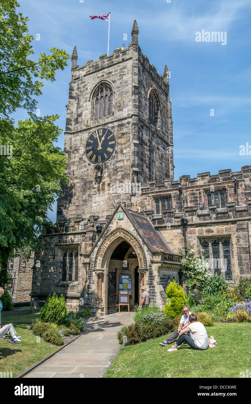 Entrance to Holy Trinity Church at Skipton North Yorkshire Stock Photo ...