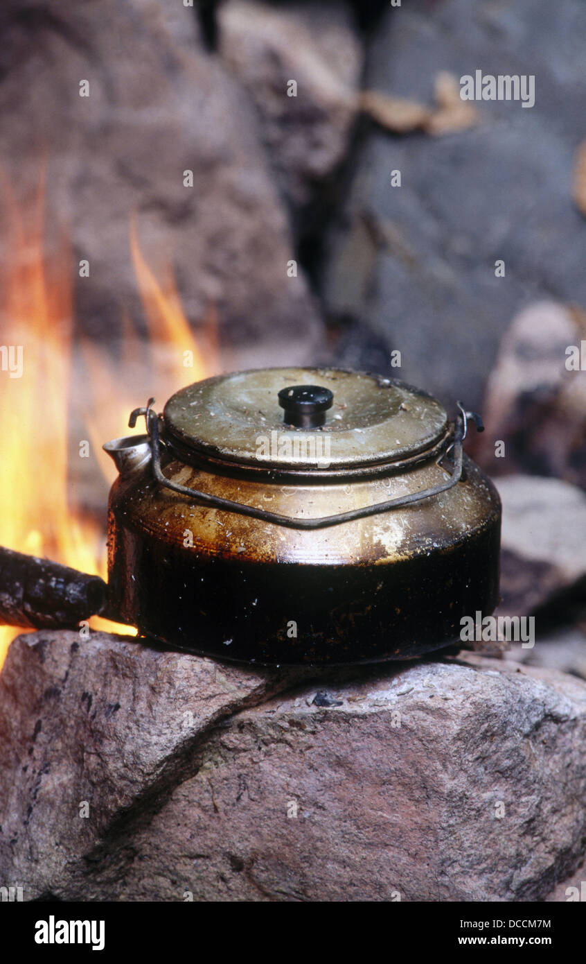 Coffee pot on fire. Sweden Stock Photo Alamy