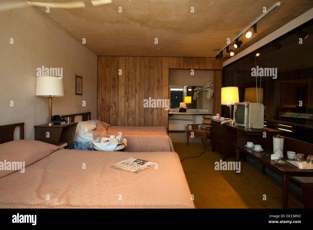 Martin Luther King's room 306 at the Lorraine Motel where he was assassinated in 1968  in Memphis Tennessee USA Stock Photo