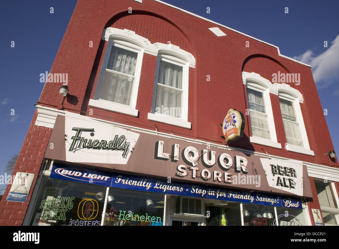 Friendly liquor store, Chicopee, MA, USA Stock Photo Alamy