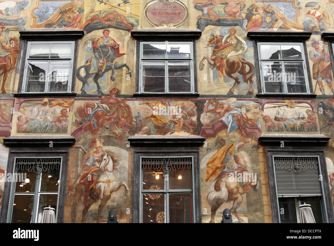 Gemaltes Haus Painted House In Graz Styria Austria Stock