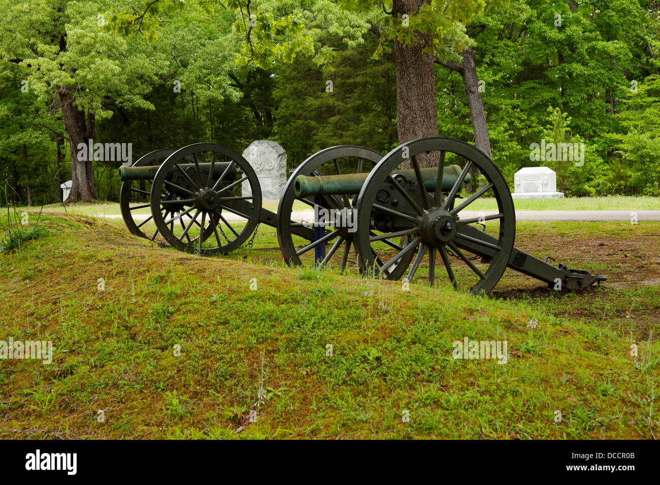 Battlefield and cemetery at Shiloh Tennessee. Site of the Battle of Pittsburg Landing in 1862 Stock Photo