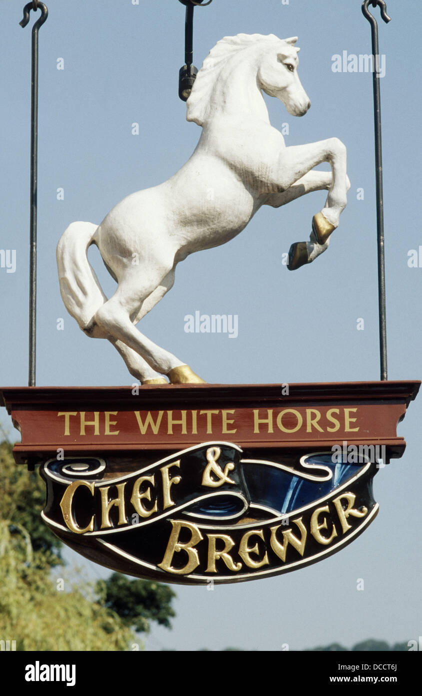  The White Horse Pub Shere Surrey England Stock Photo Alamy
