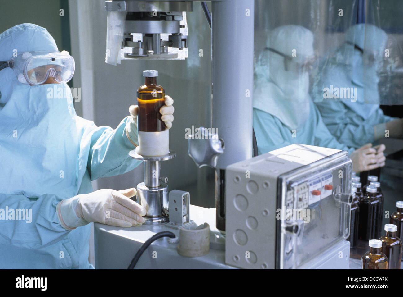 Workers at drug lab Stock Photo Alamy