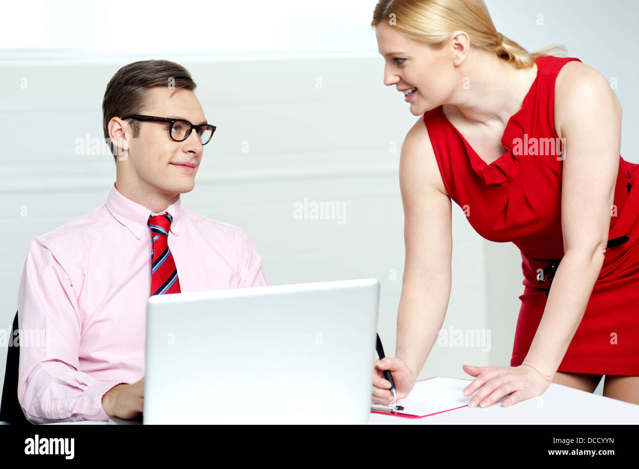 Male secretary to female boss hi-res stock photography and images - Alamy