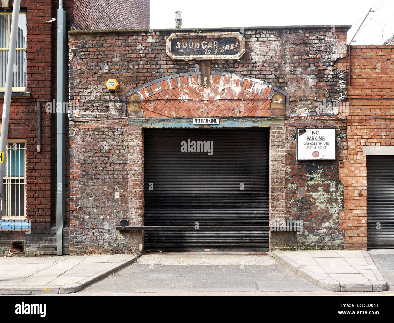 Your car is here sign above closed down parking garage in Bolton Street  Liverpool UK Stock Photo - Alamy