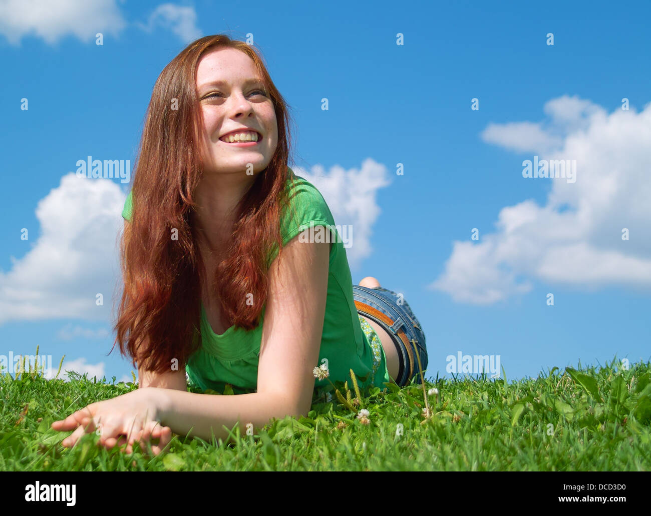 Lady jeans outdoors hi-res stock photography and images - Alamy