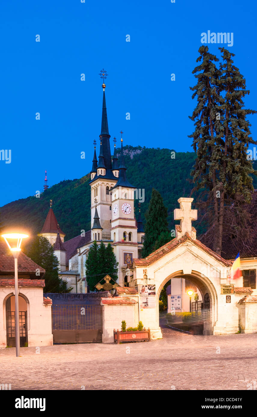 Saint Nicholas Church, Brasov City, Transilvania Stock Photo