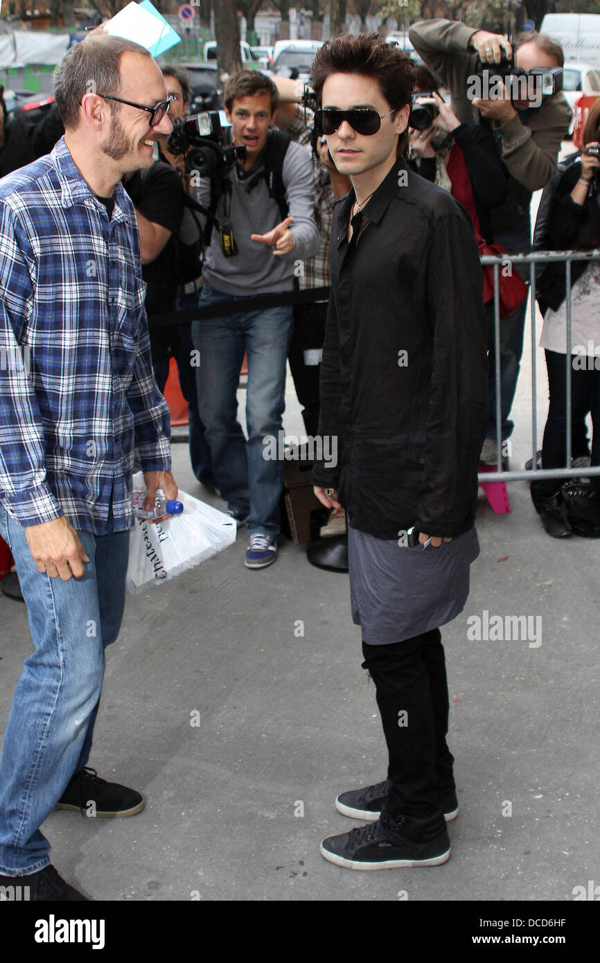 Jared Leto, Fashion Week Spring/Summer 2012 Ready To Wear - Chanel -  Outside Arrivals Paris, France - 04.10.11 Stock Photo - Alamy
